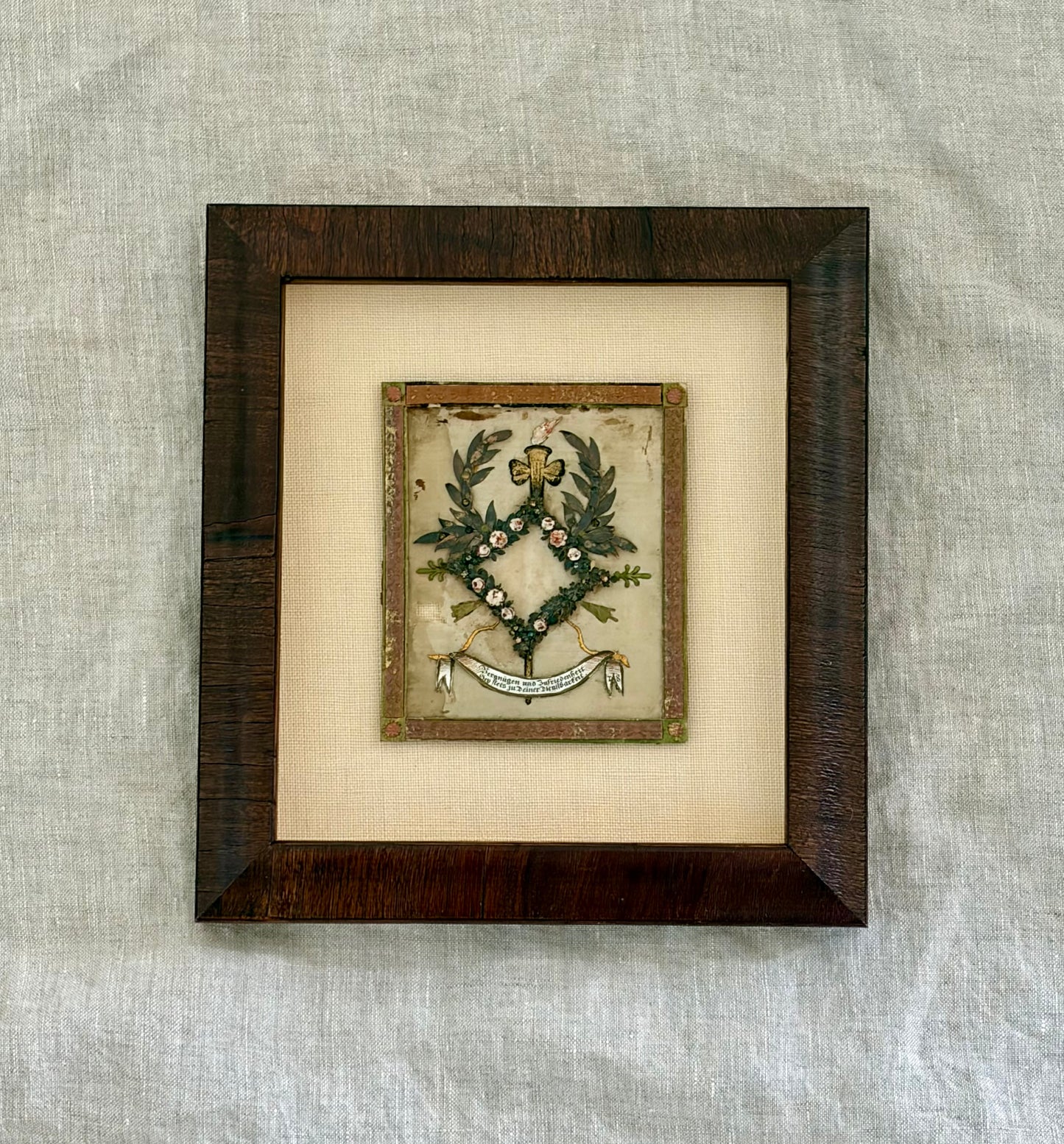 Pennsylvania 19th Century Birth Token Needlework