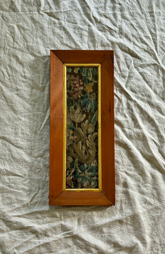 17th Century Tapestry Fragment in an Antique Frame