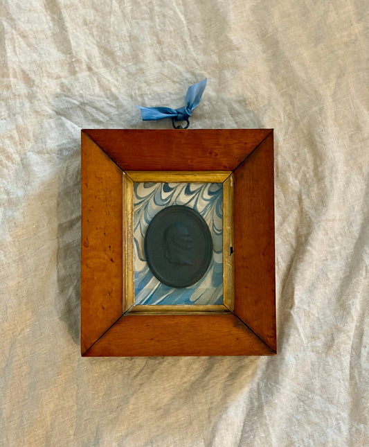 19th Century Basalt Ware Wedgewood Plaque in Period Fram