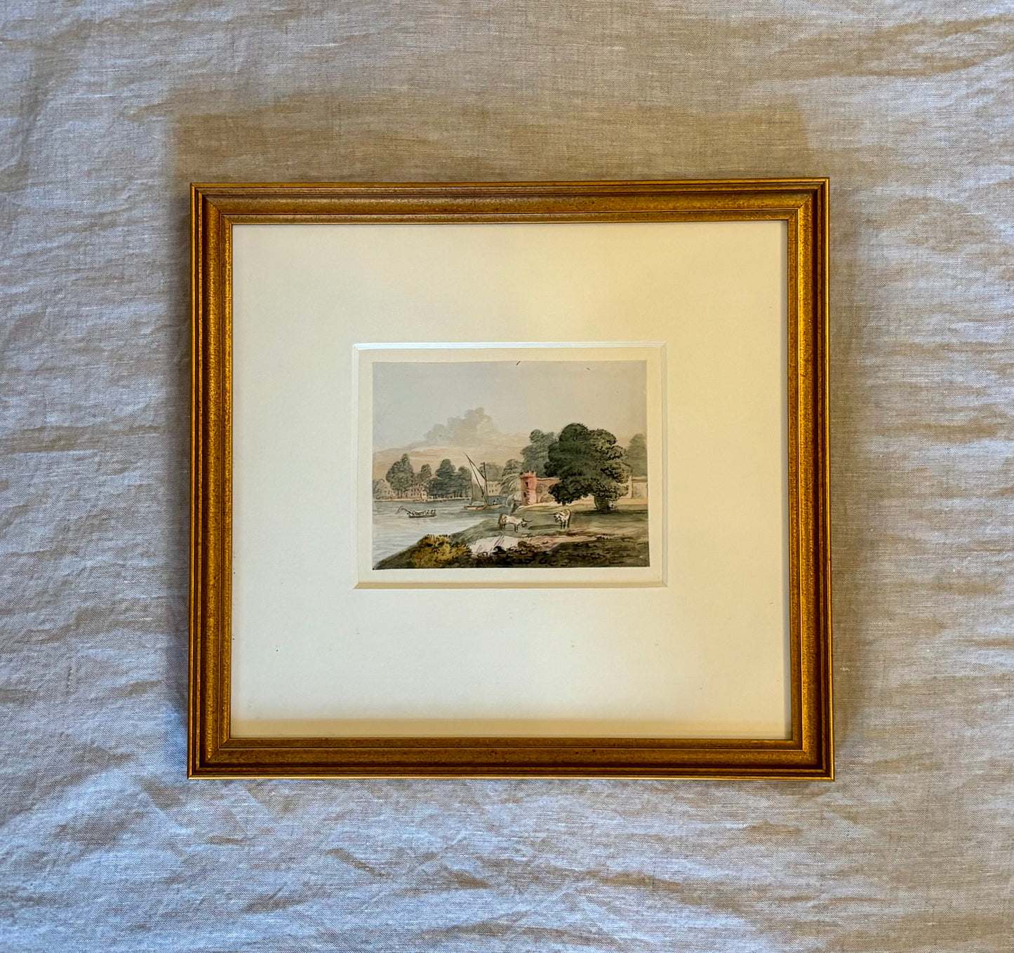 ‘Near Outlands, from the Walton Bridge’ Watercolor by John Nixon