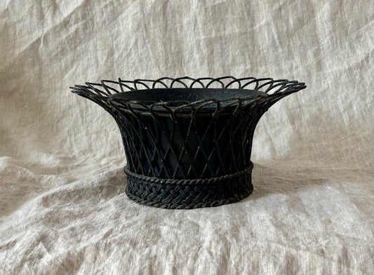 Early French Wire Painted Cachepot with Original Liner