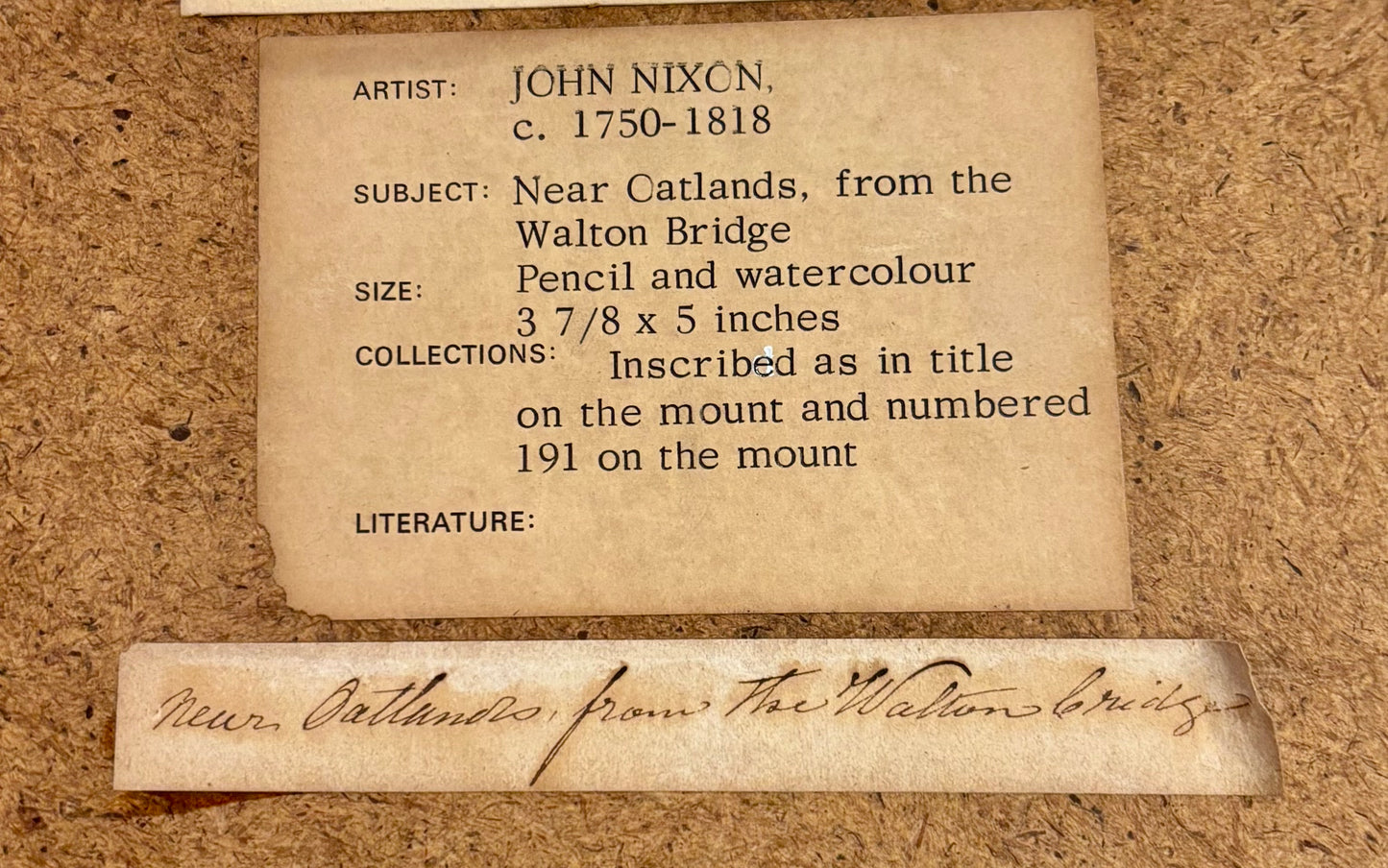 ‘The Waymarker’ —English School Mid 19th Century Watercolor