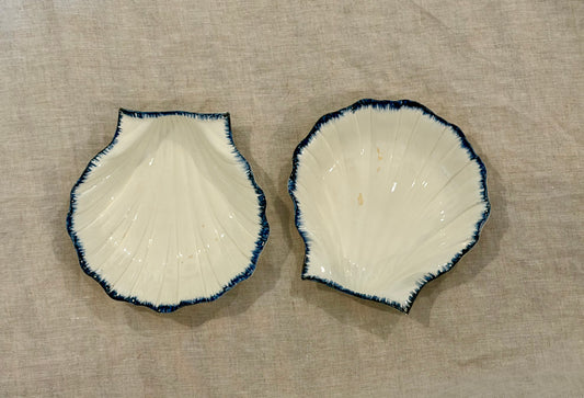 Pair of 18th Century Wedgwood Pearlware Shell Dishes