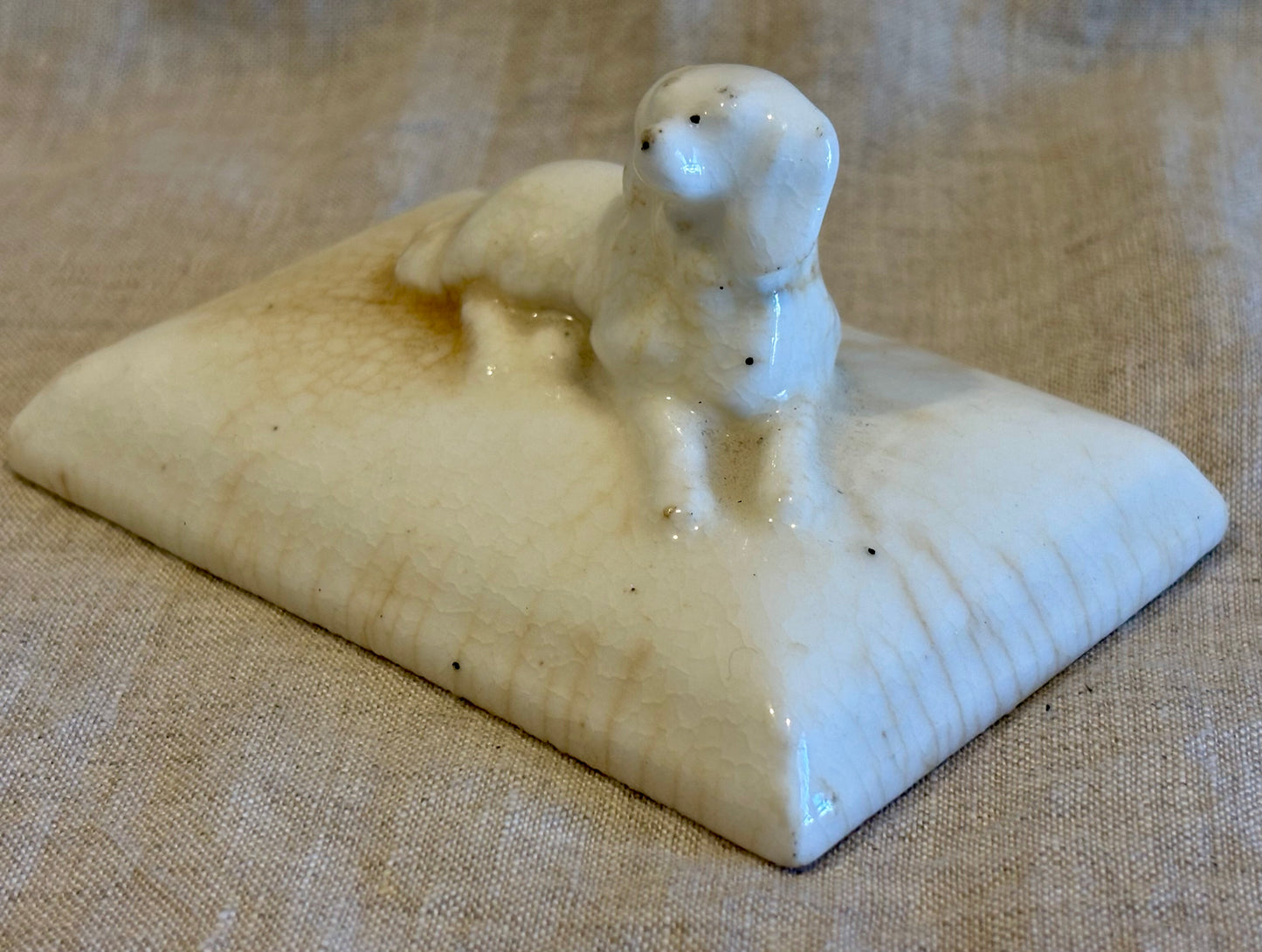 Unusual Charles Cartlidge and Company Dog Form Paperweight