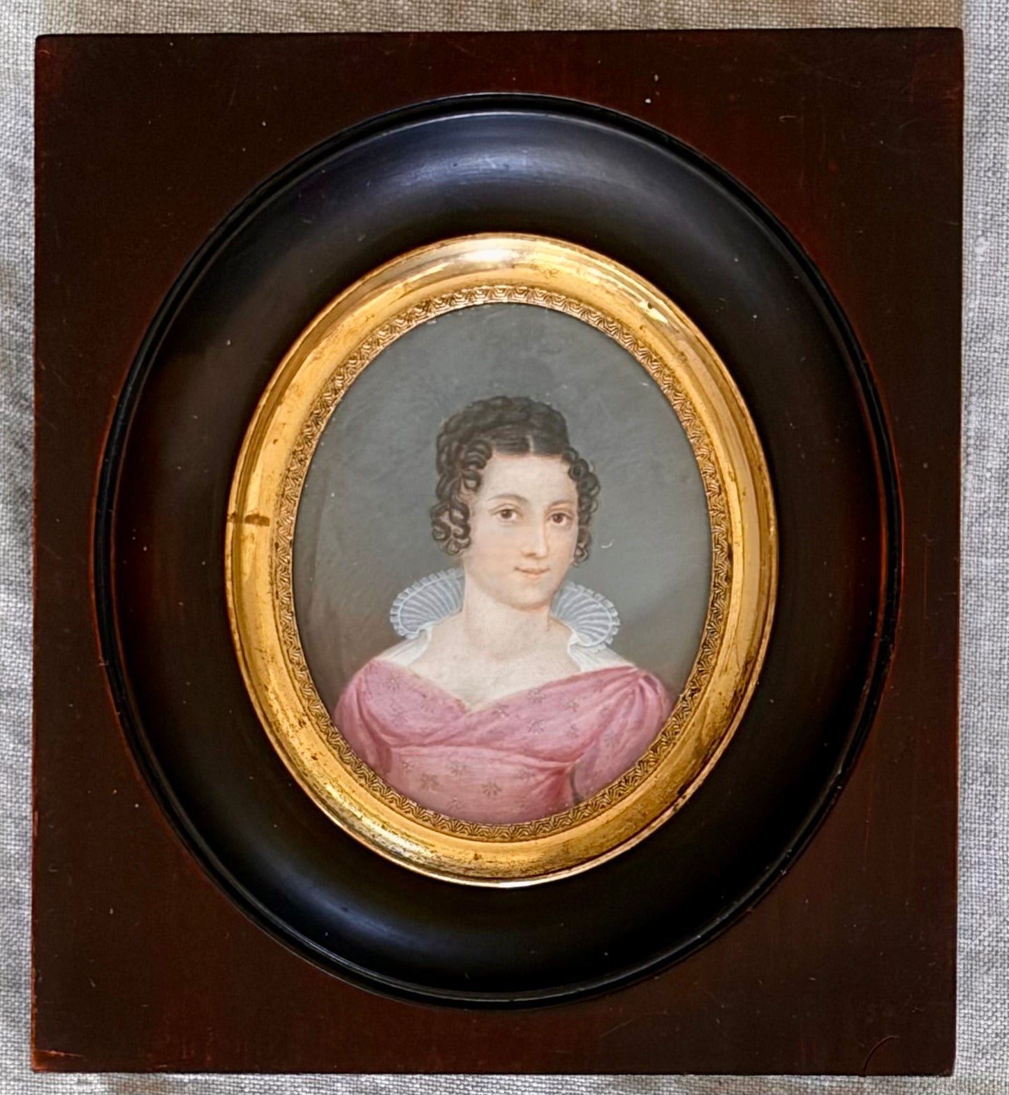 Signed and Dated Miniature Portrait by Joseph Bernard Einsle
