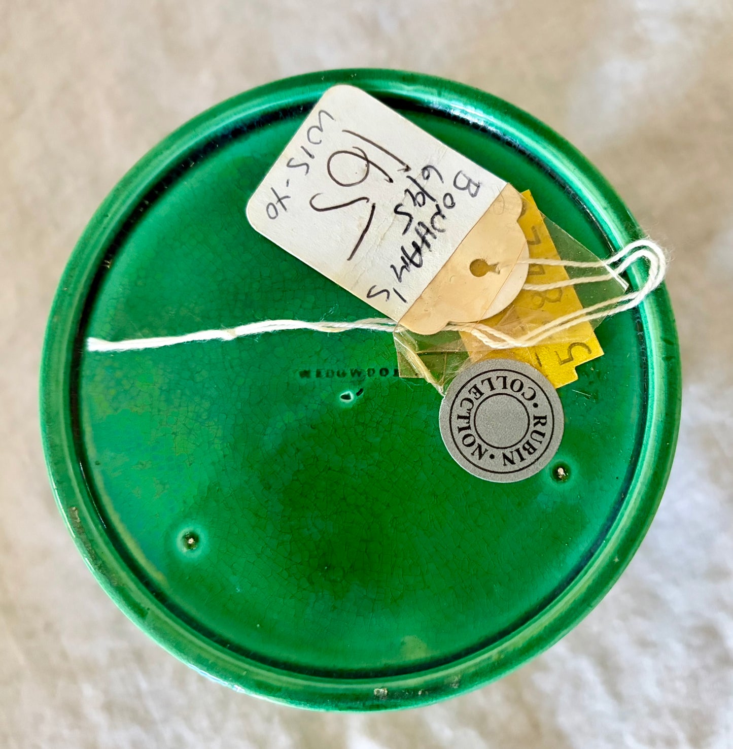 Striking Circa 1830 Green Glazed Wedgwood Bird Feeder