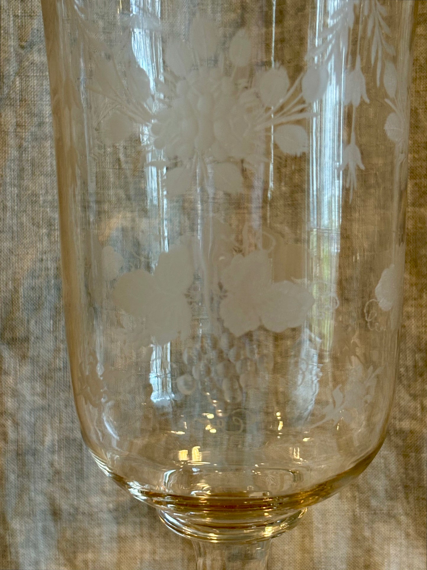 Victorian Etched and Gilded Celery Vase