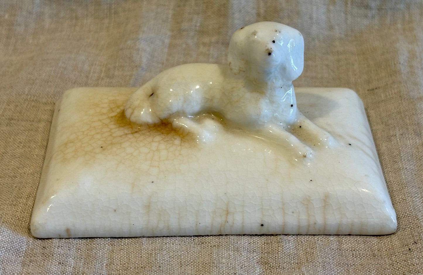 Unusual Charles Cartlidge and Company Dog Form Paperweight