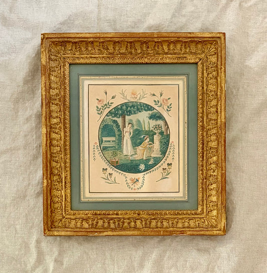1826 French Love Token Watercolor