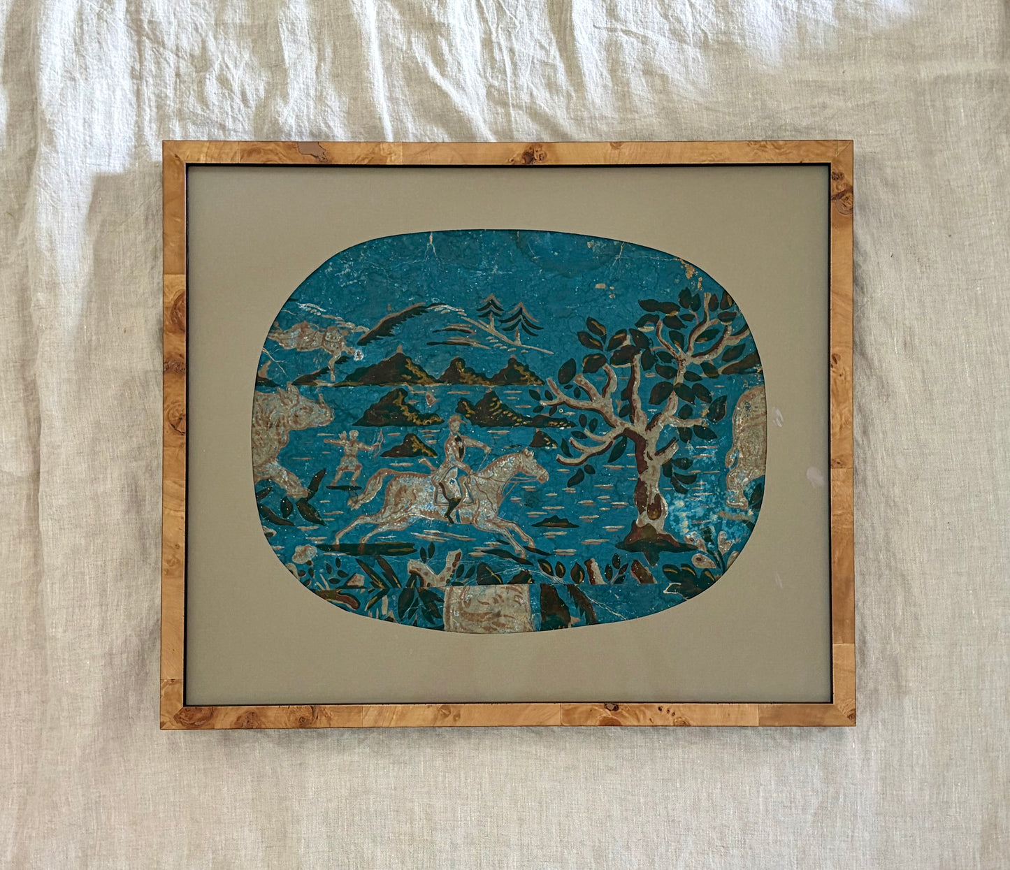 Framed Rhinoceros Hunt Wallpaper Box Lid