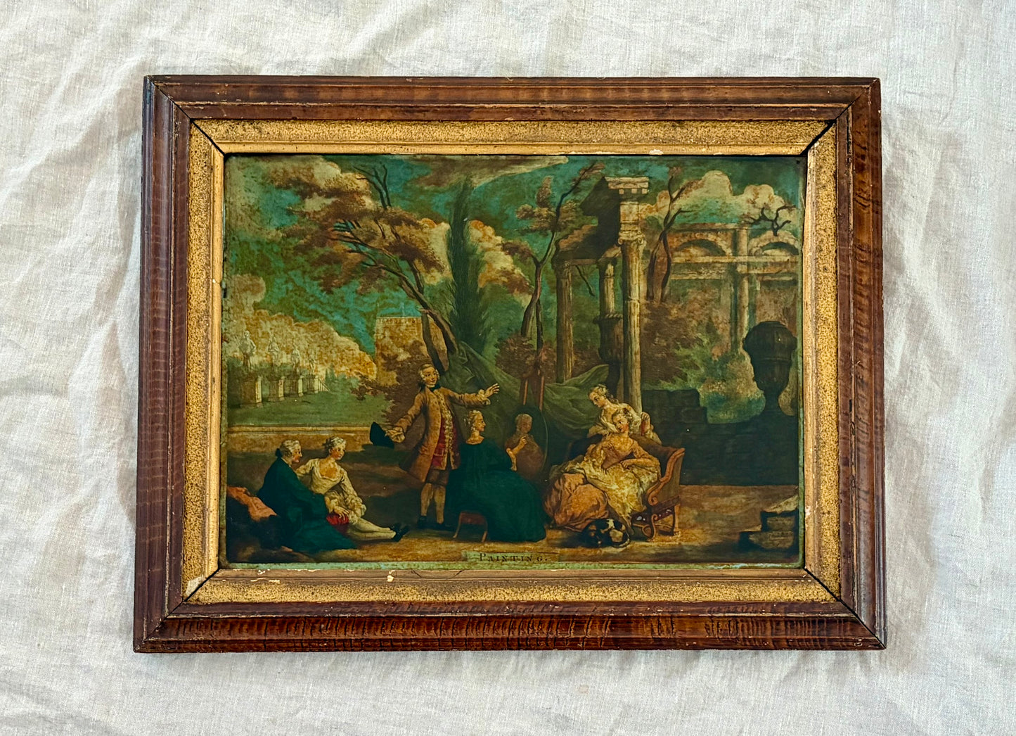 English Georgian Era Reverse Glass Painting