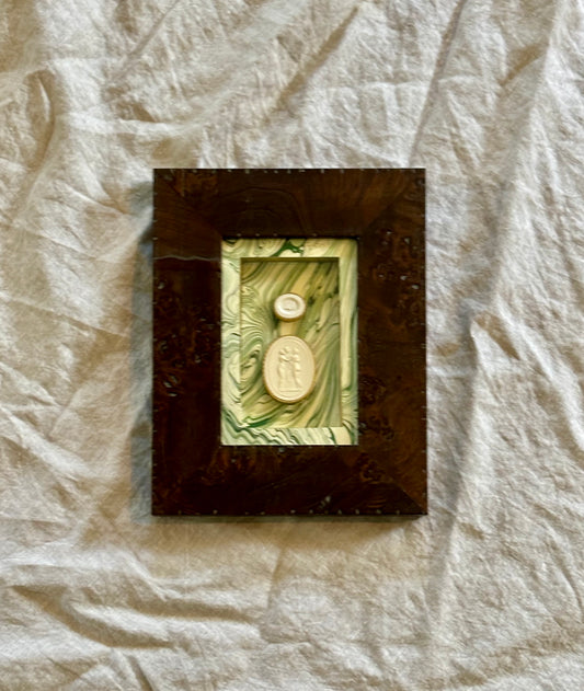 Pair of Grand Tour Intaglios Newly Mounted in Shadowbox