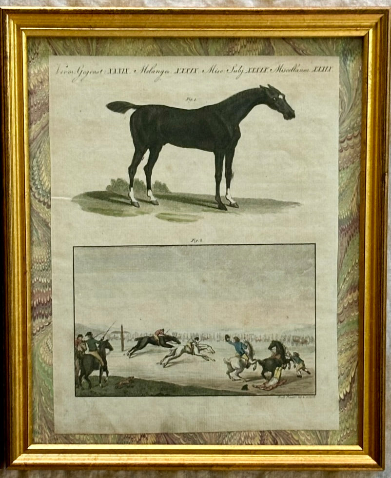 Pair of Burtuch Engravings of English and French Horses