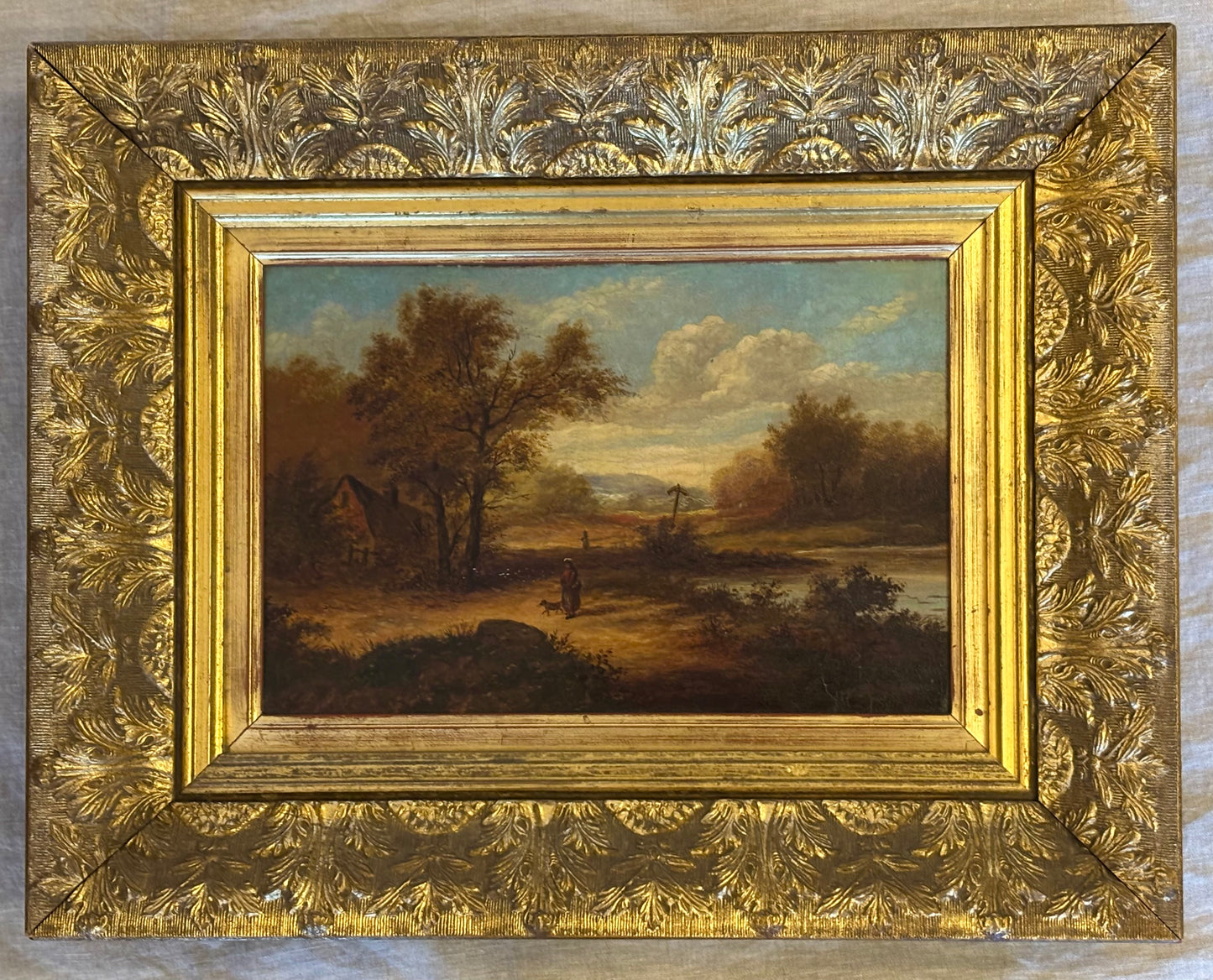 ‘The Waymarker’ —English School Mid 19th Century Oil