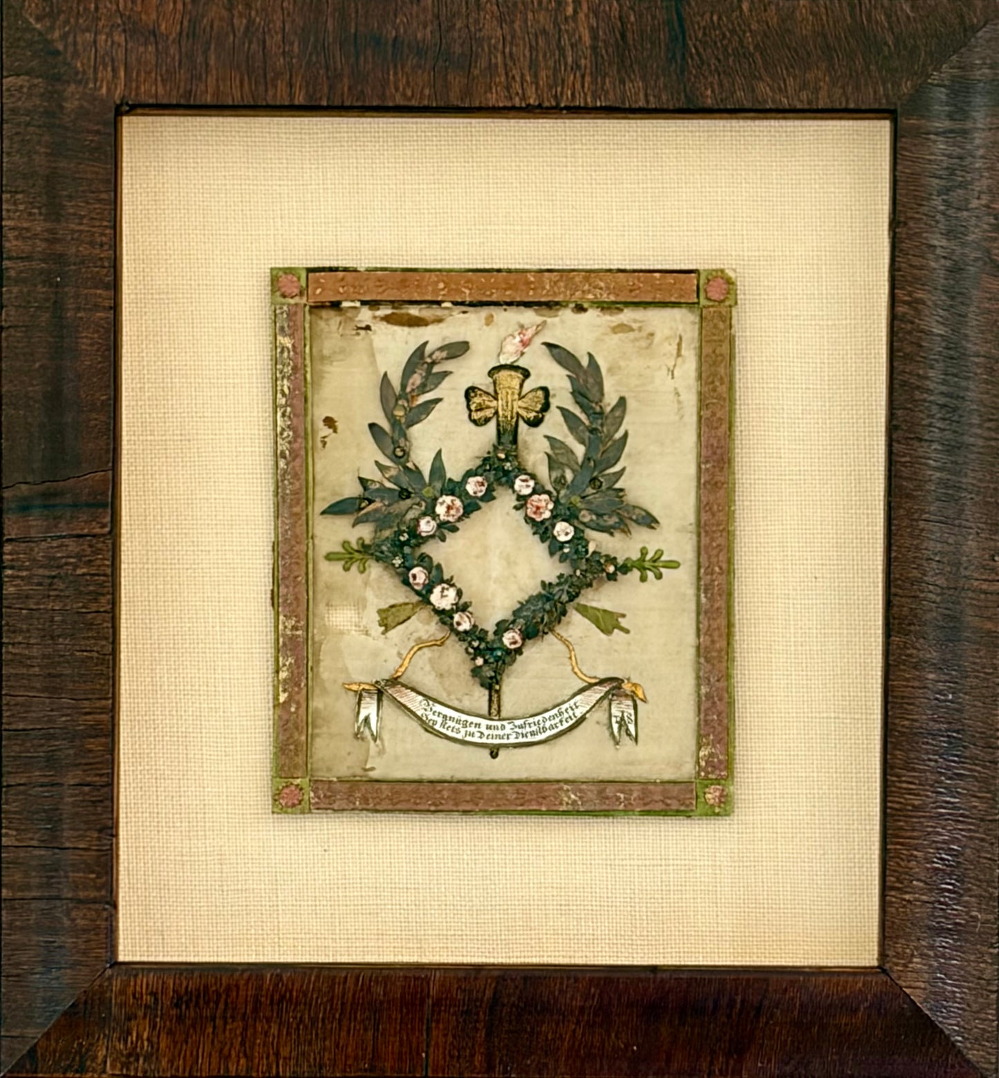 Pennsylvania 19th Century Birth Token Needlework