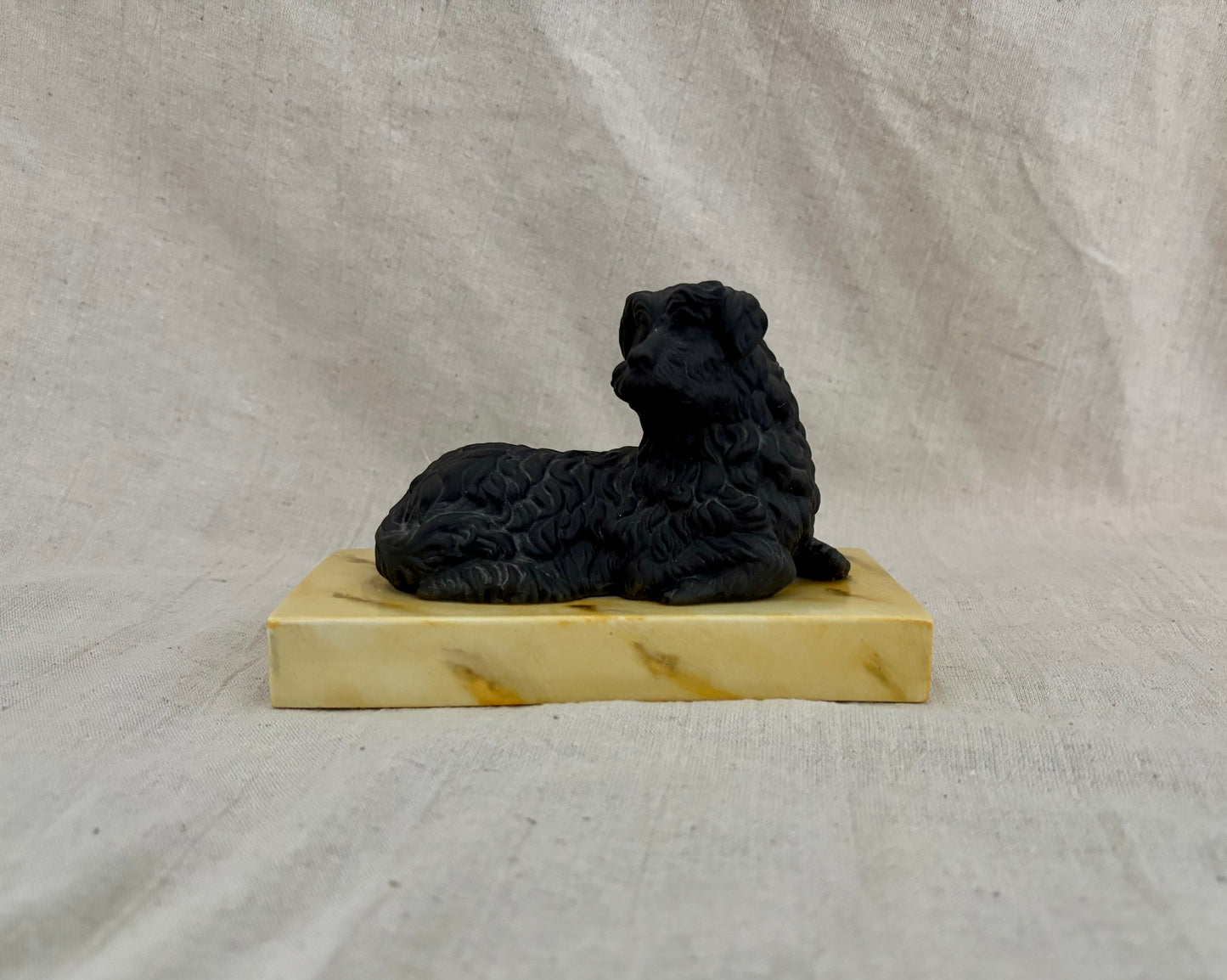 Vintage Italian Porcelain Faux Marble and Bronze Grand Tour Style Paperweight