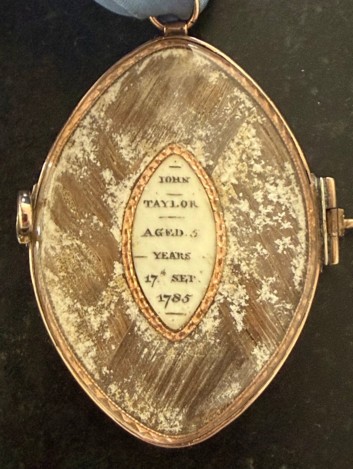18th Century English Miniature Portrait Set in a Rose Gold Pin/Brooch