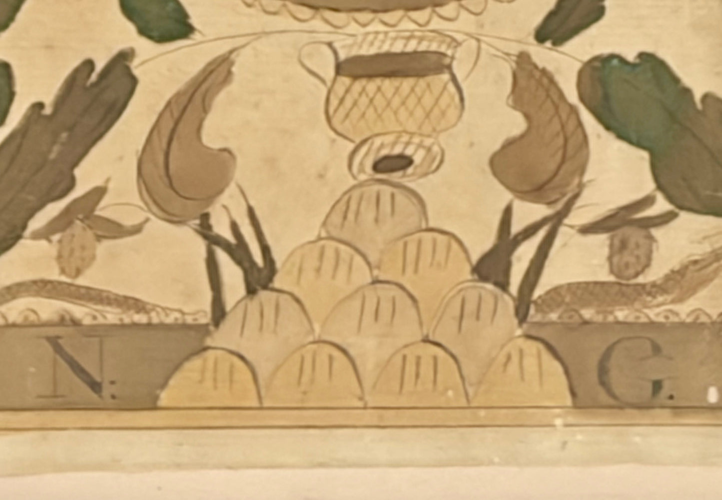 Post 1830 Marriage Fraktur from Windham, Maine