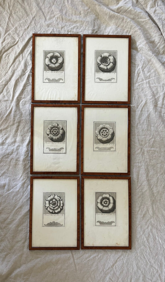 A Collection of Six Framed Giovanni Battista Piranesi Architectural Prints