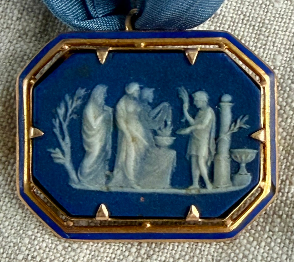18th Century Wedgwood Jasperware Plaque Mounted in a Gold Broach/Pendant Setting