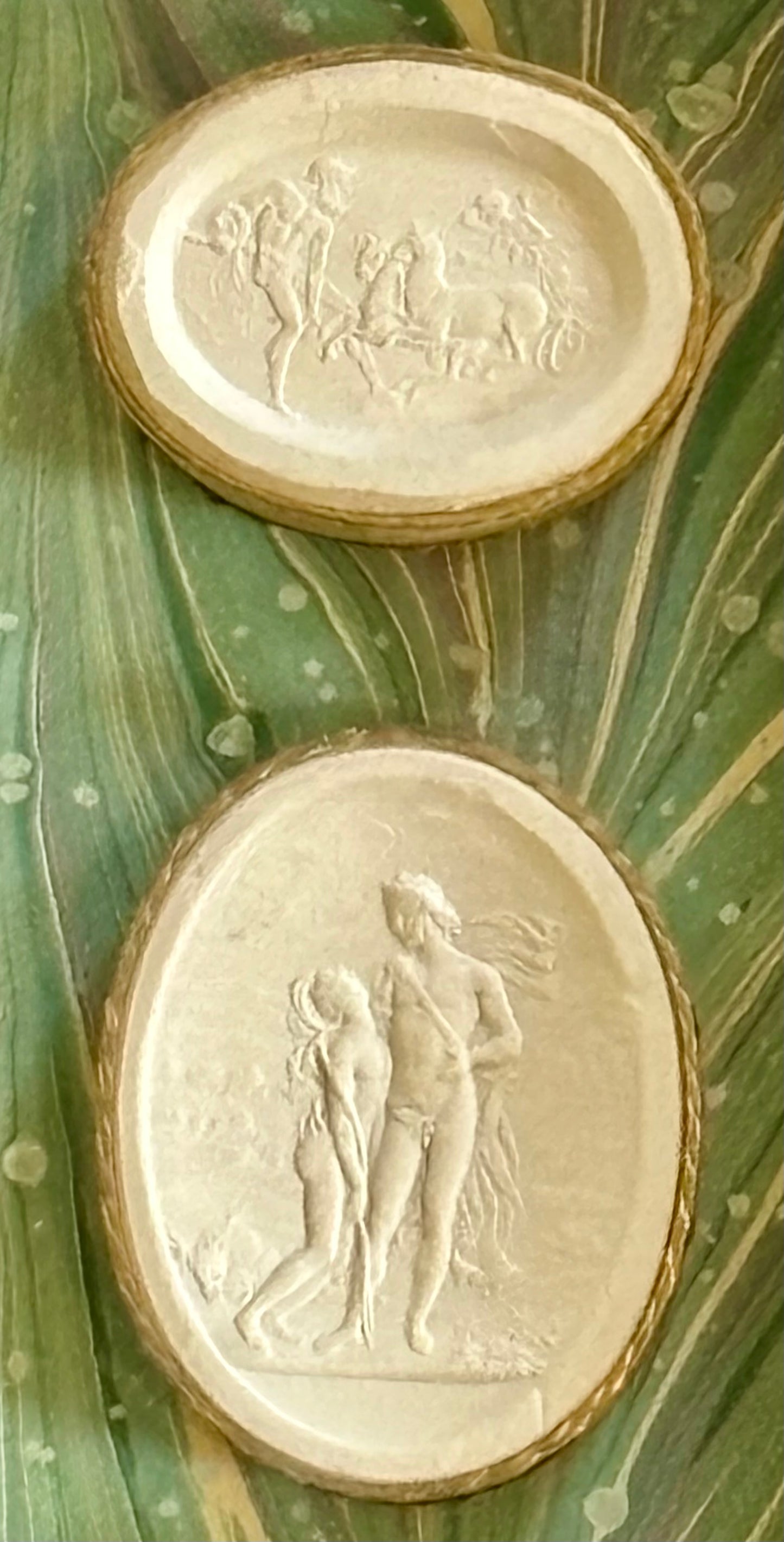 Pair of 19th Century Grand Tour Intaglios Mounted in A Shadowbox
