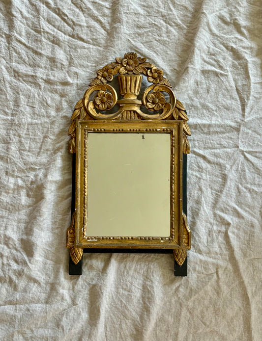 18th Century Continental Hand Carved Gilt Mirror