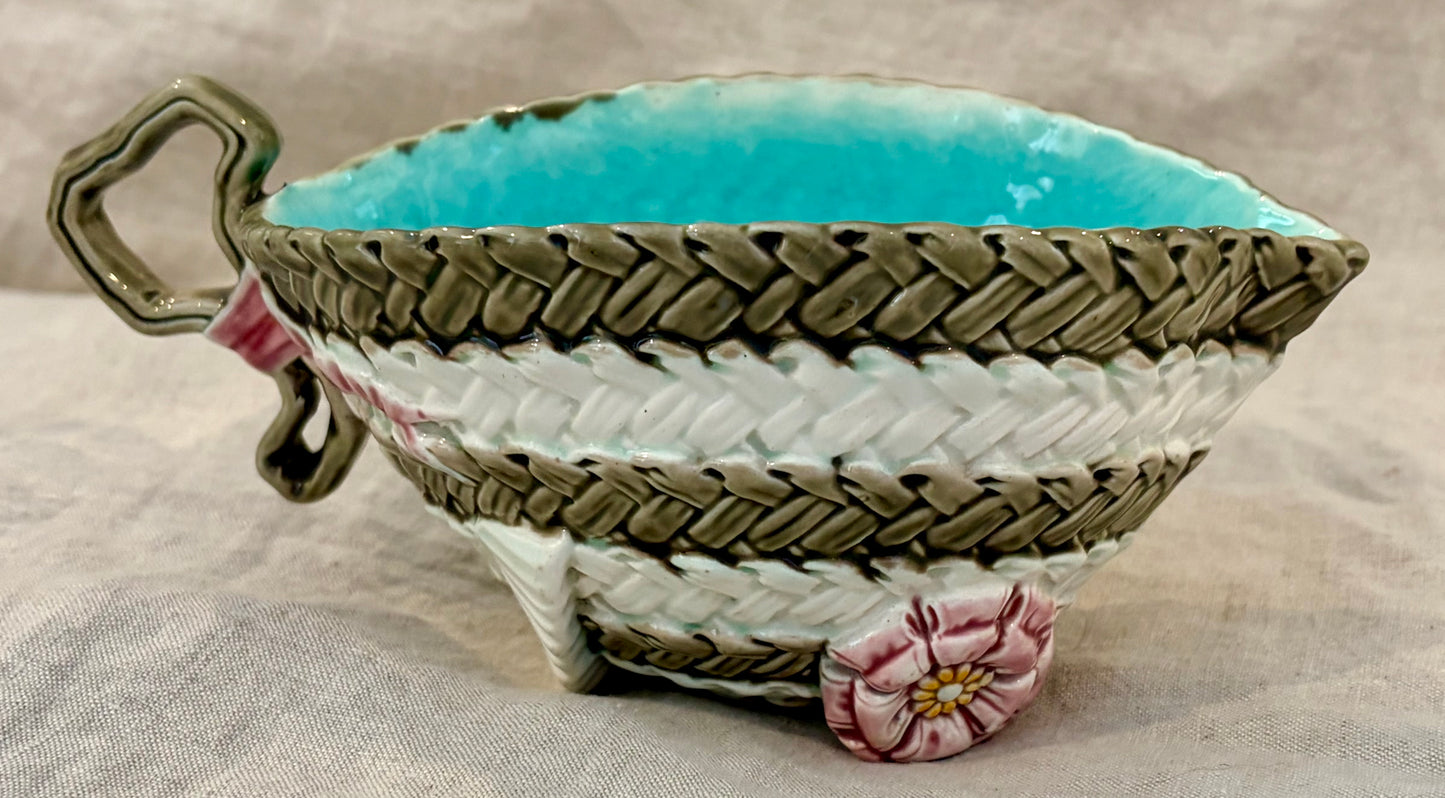 Circa 1879 Victorian Wedgwood Majolica Sauceboat