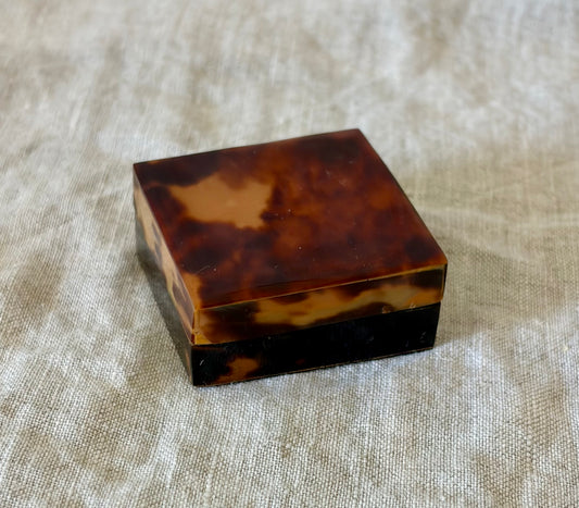 Faux Tortoiseshell Snuff Box