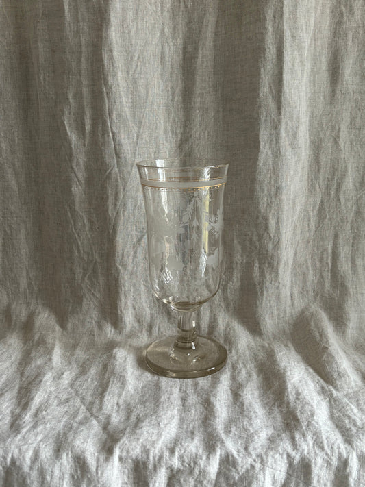 Victorian Etched and Gilded Celery Vase