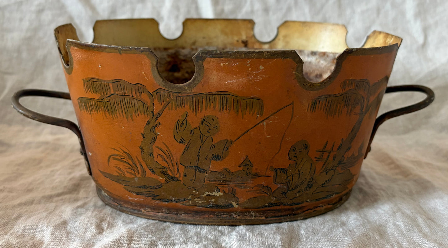 Pair of early 20th Century French Monteith Cachepots With Liners