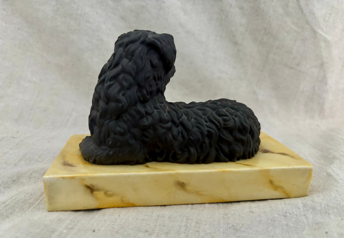 Vintage Italian Porcelain Faux Marble and Bronze Grand Tour Style Paperweight