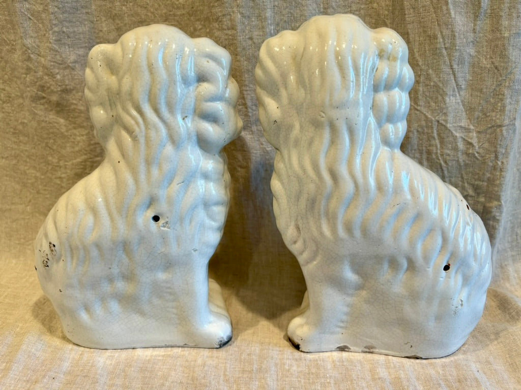 Pair of Early Staffordshire Dogs