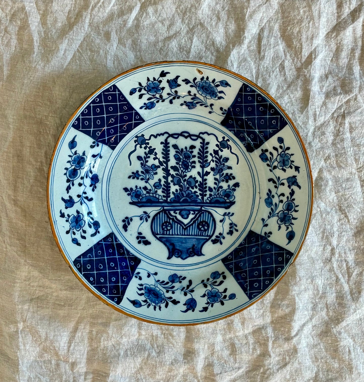 Large Delft Chinoiserie Charger by De Porceleyne Bijl
