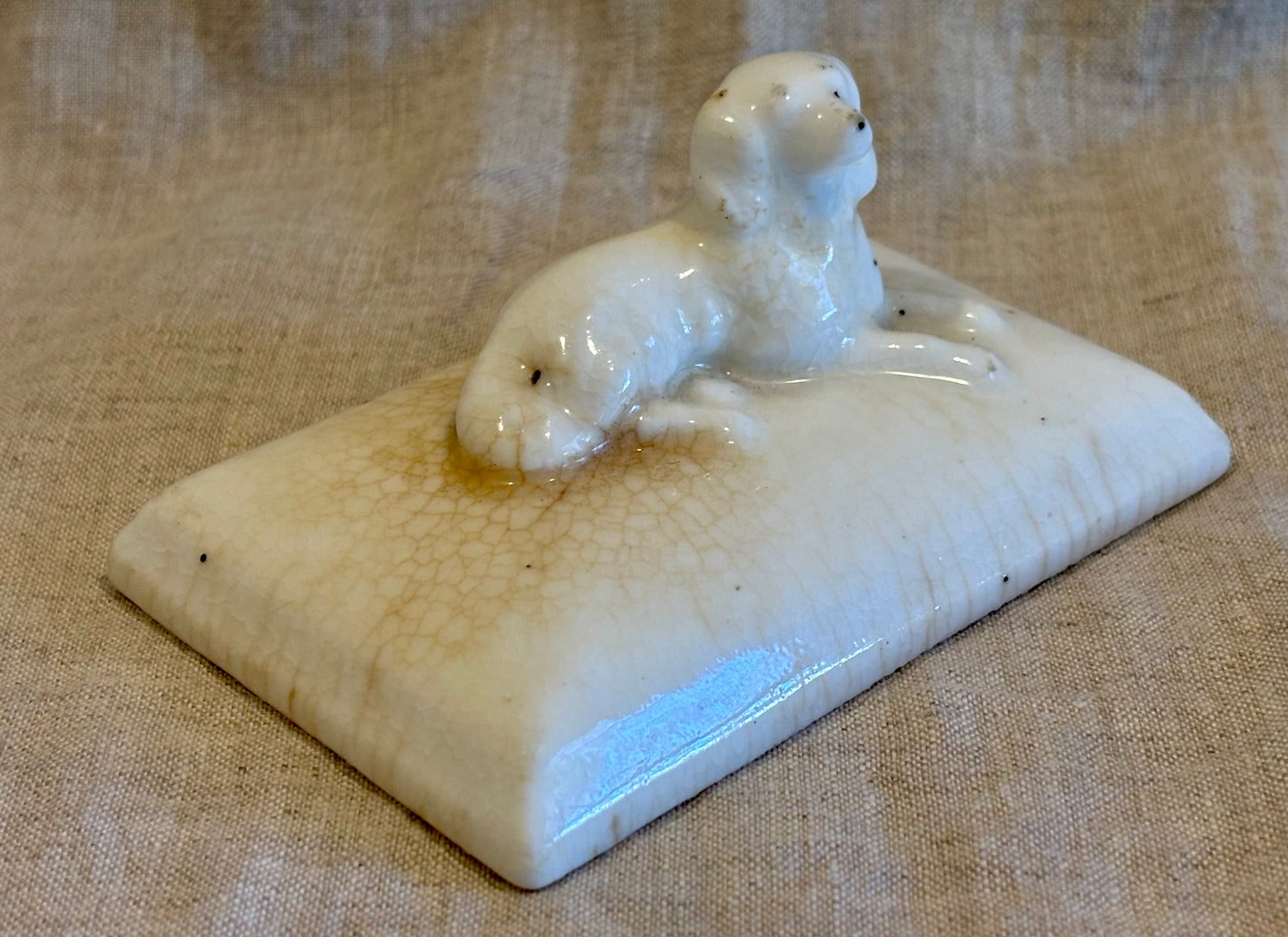 Unusual Charles Cartlidge and Company Dog Form Paperweight