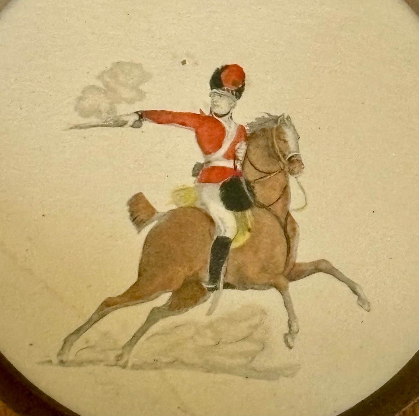 Early 19th Century Pencil and Watercolor Portrait of a British Calvary Officer