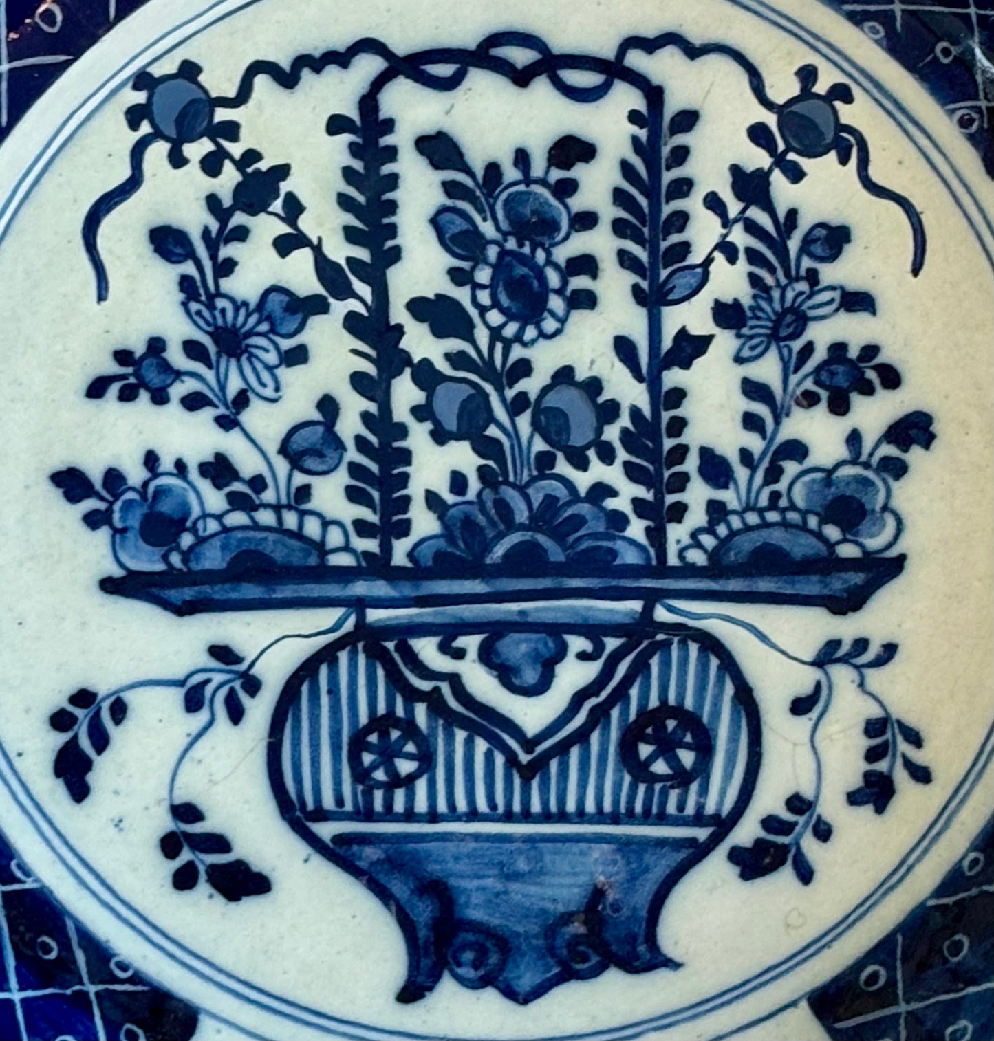 Large Delft Chinoiserie Charger by De Porceleyne Bijl
