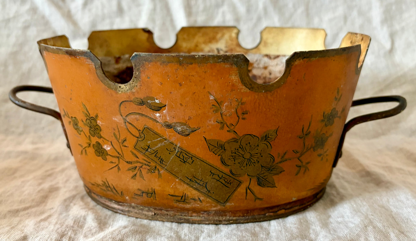 Pair of early 20th Century French Monteith Cachepots With Liners