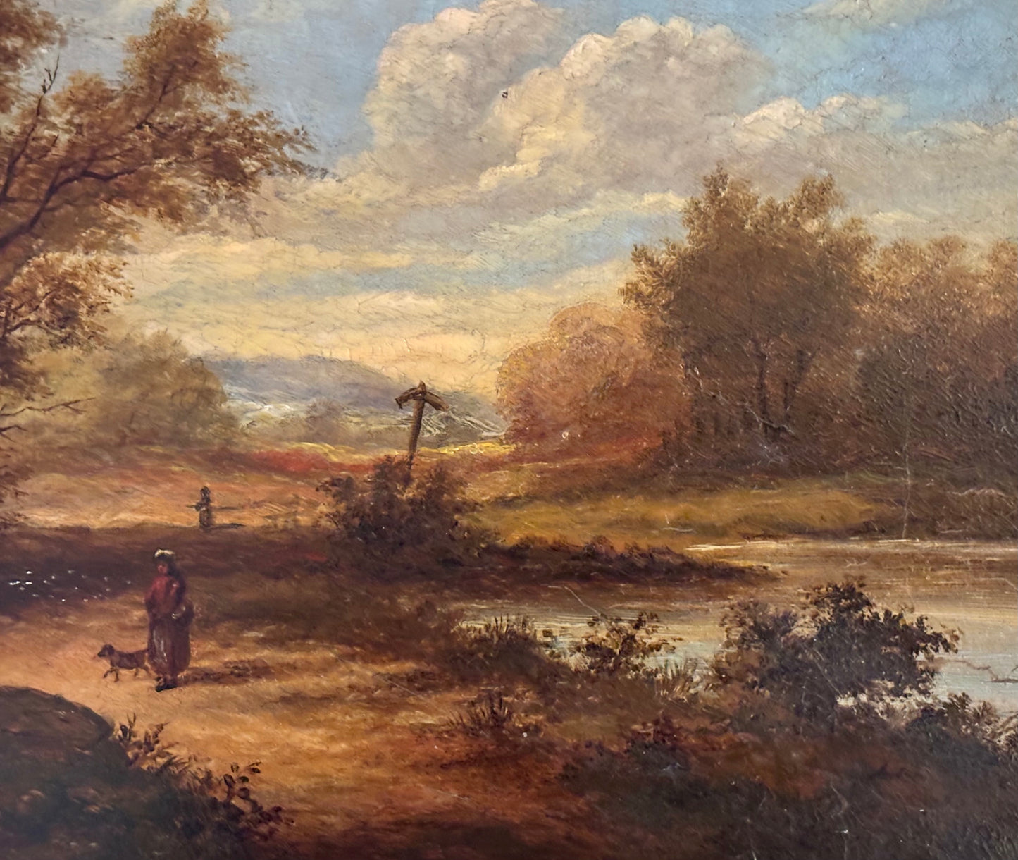 ‘The Waymarker’ —English School Mid 19th Century Oil
