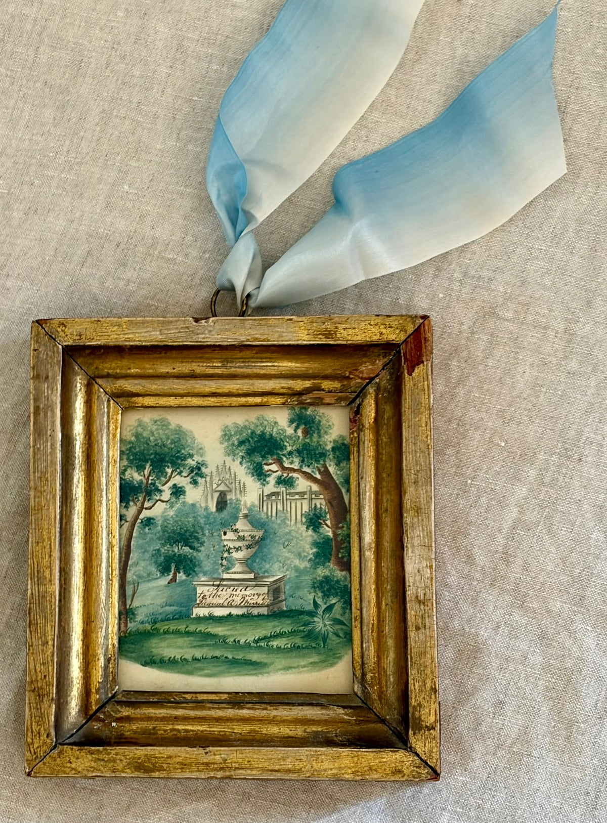 Small Watercolor Memorial Painting for Samuel Merrell
