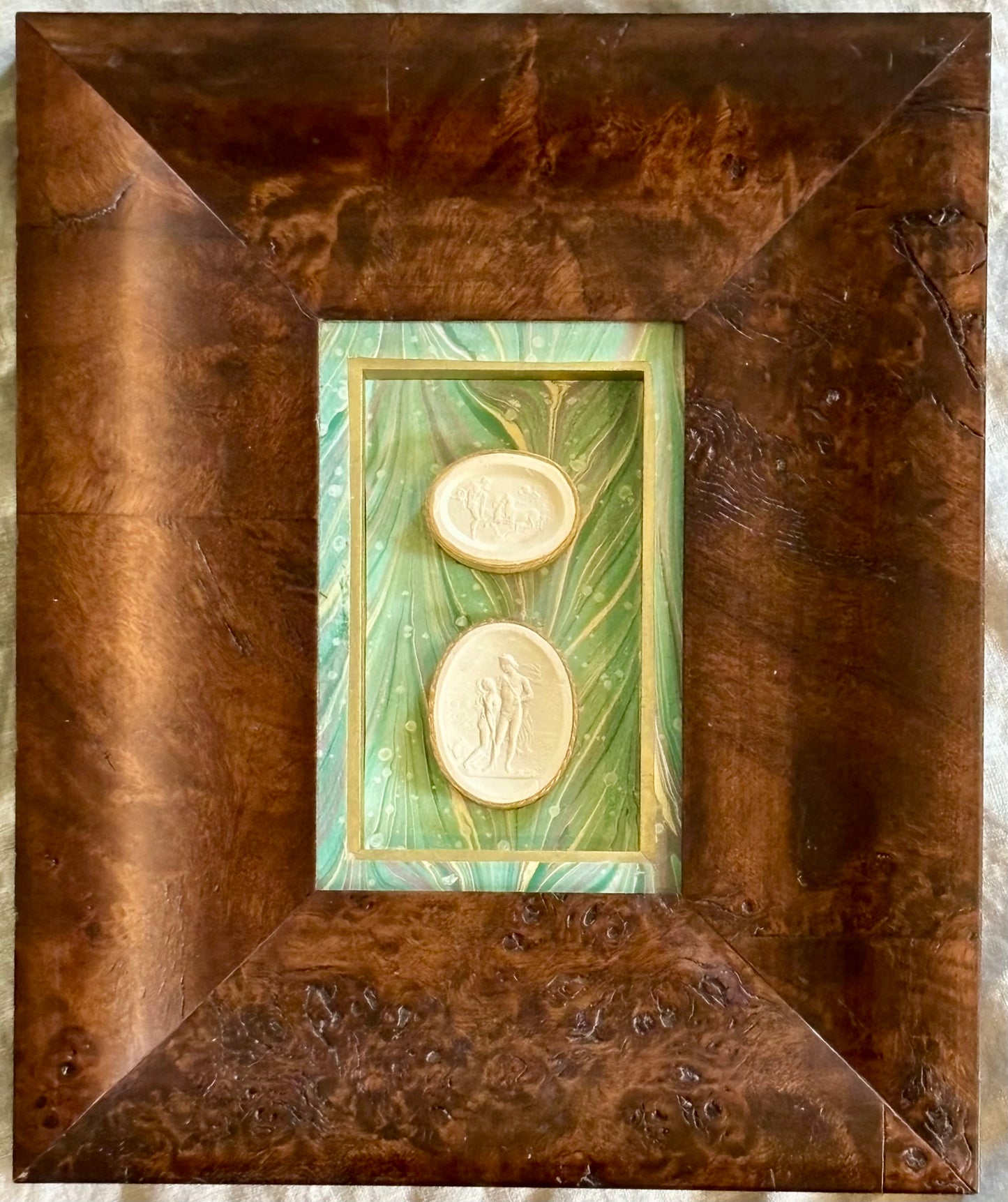 Pair of 19th Century Grand Tour Intaglios Mounted in A Shadowbox