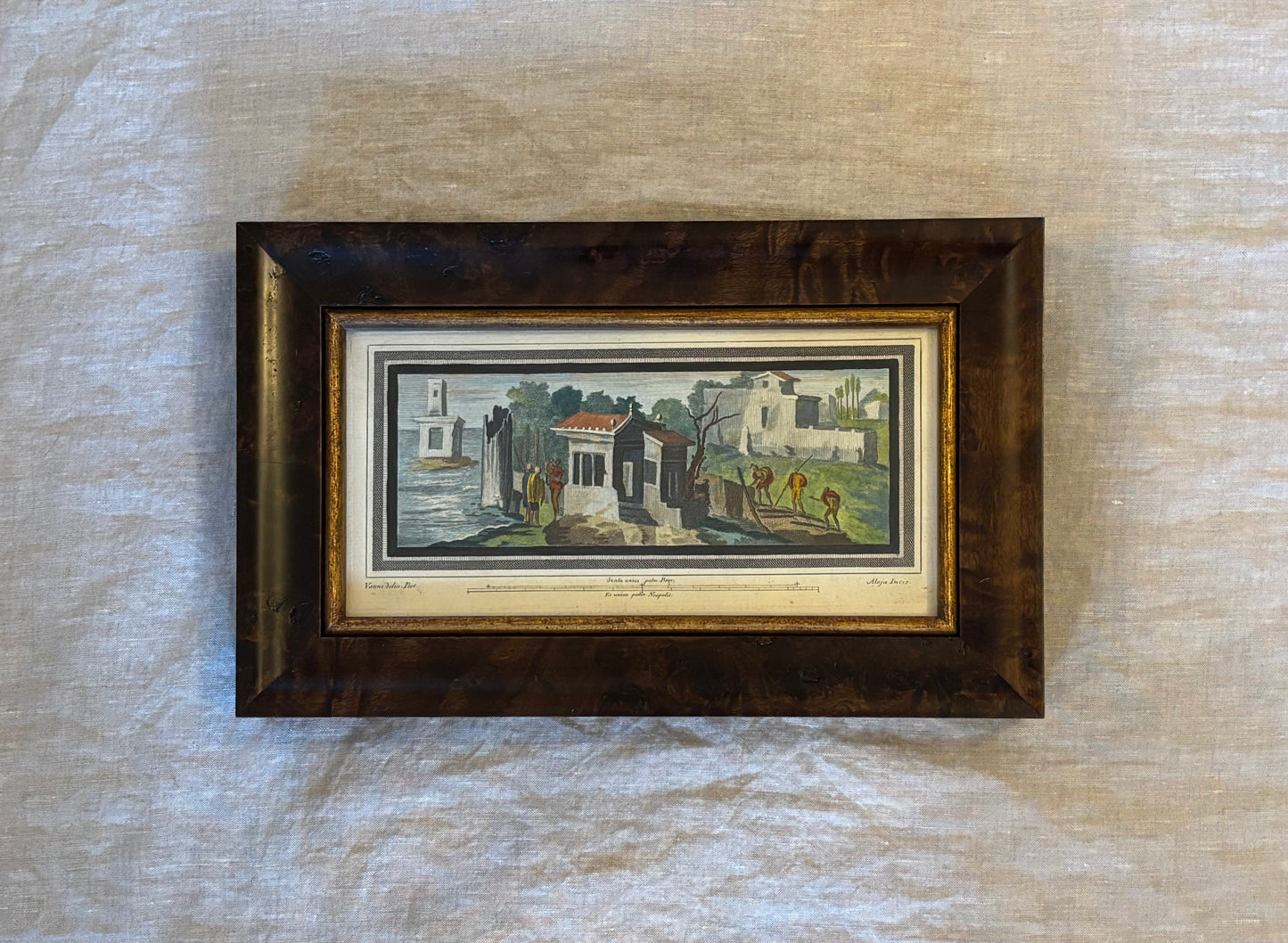 18th century Engraving of a Roman Port Scene by Niccolò Vanni