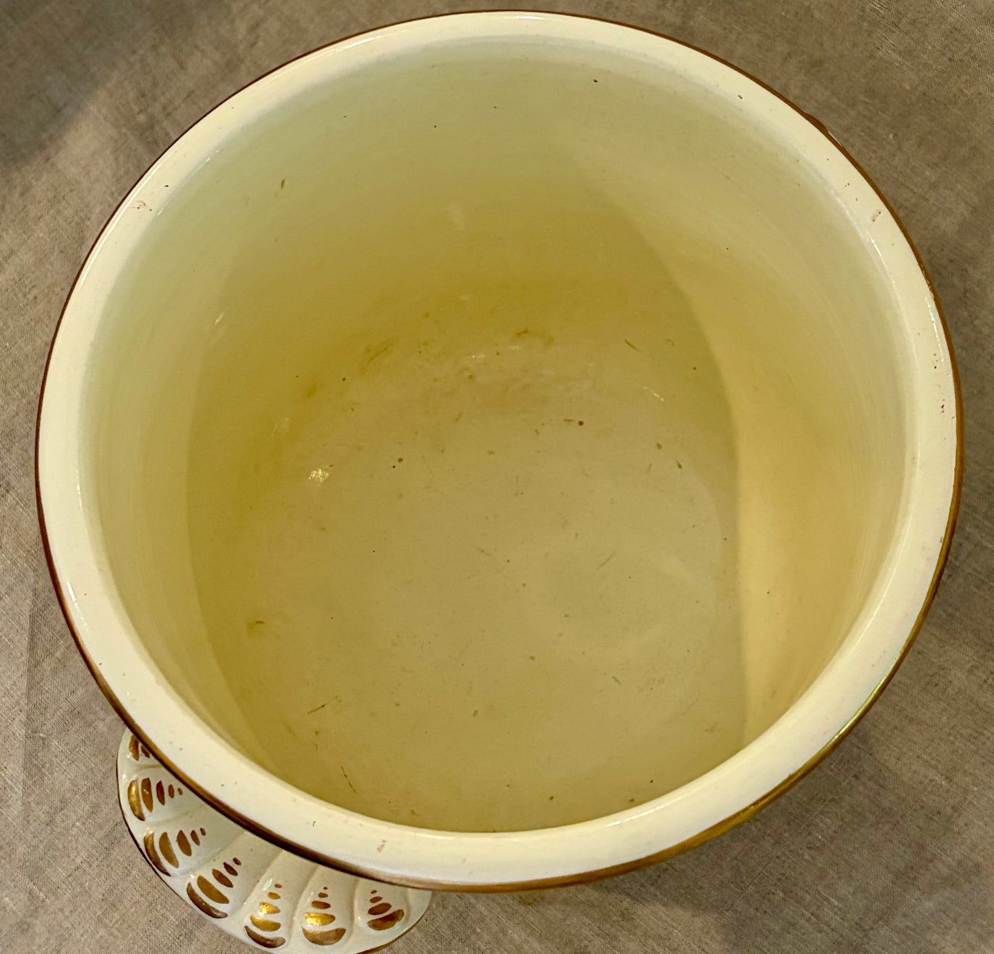 18th Century Creamware Wedgwood Wine Cooler with Armorial