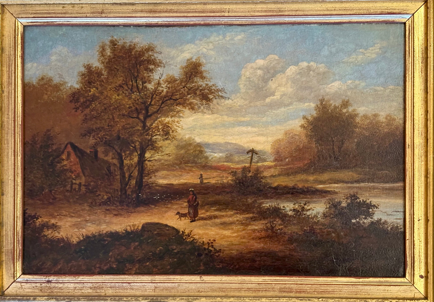 ‘The Waymarker’ —English School Mid 19th Century Oil