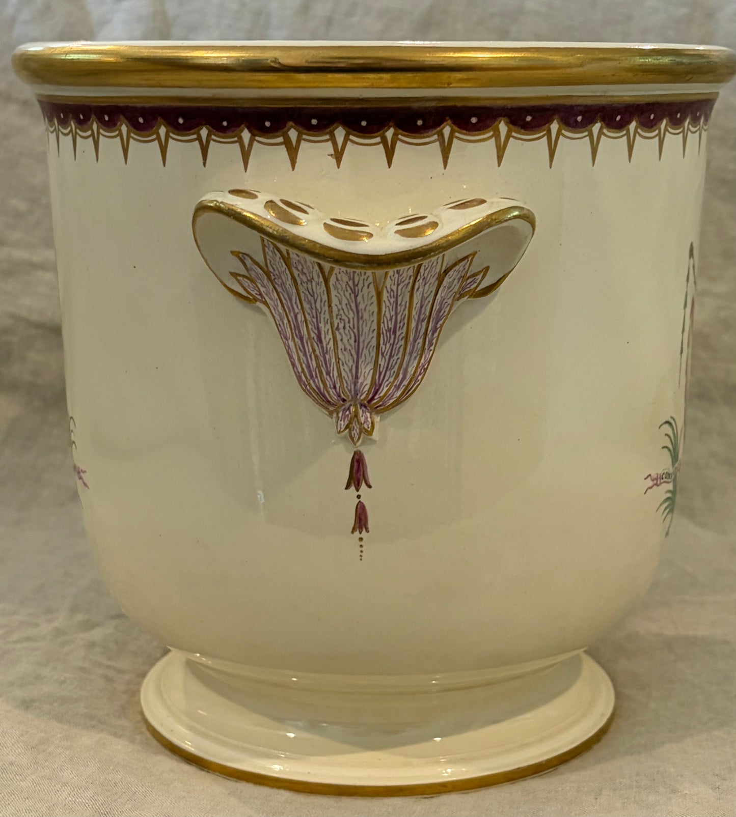 18th Century Creamware Wedgwood Wine Cooler with Armorial