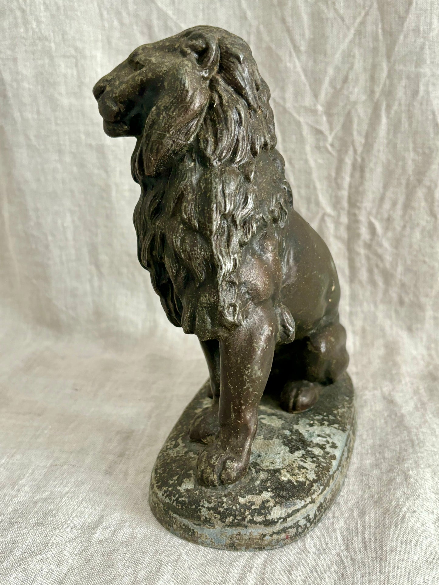 Spelter Figure of a Sitting Lion