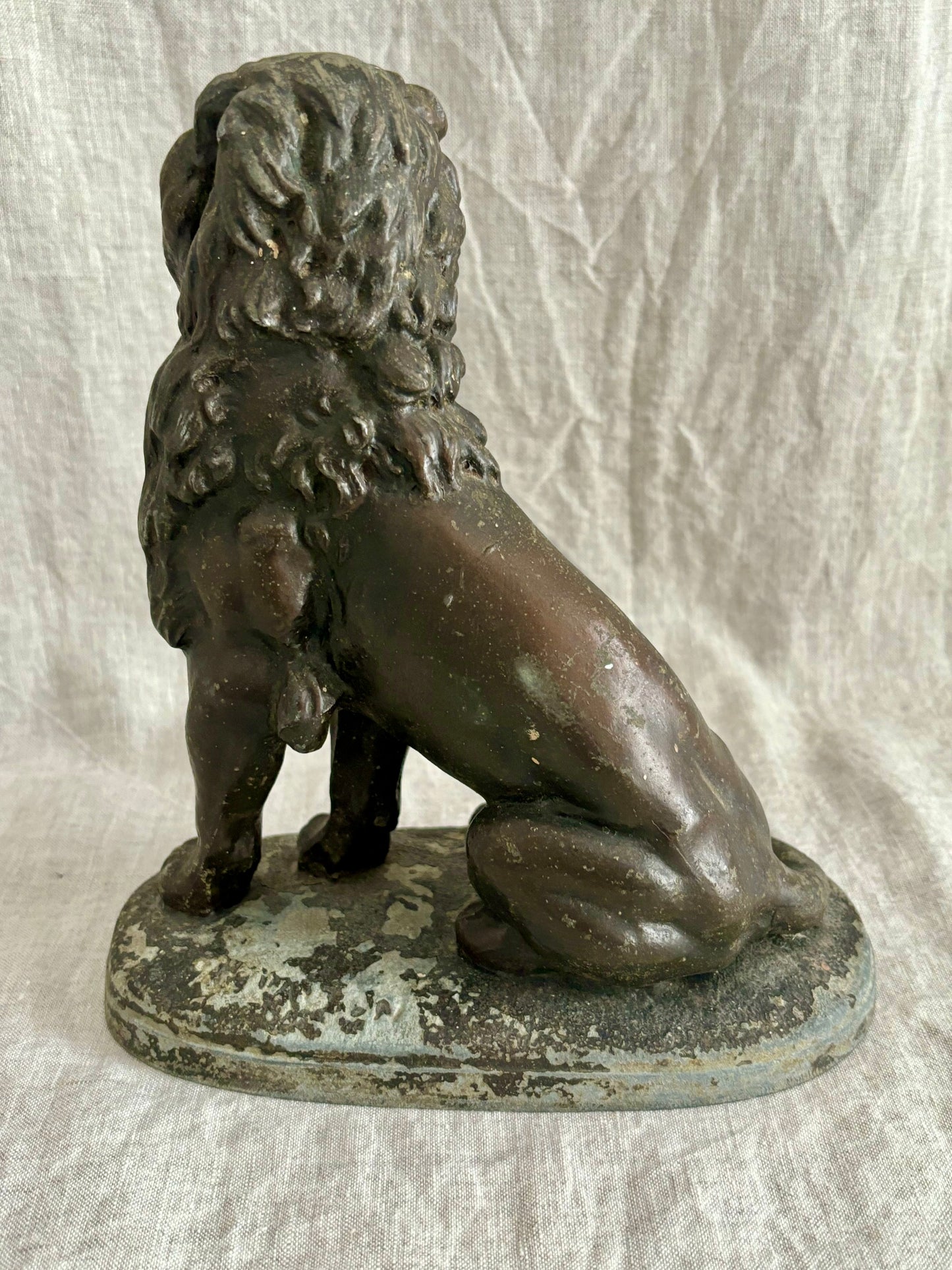 Spelter Figure of a Sitting Lion