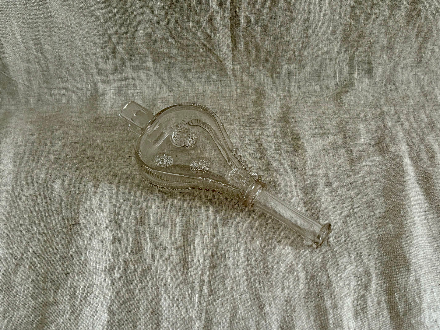 18th Century Hand Blown Glass Flask