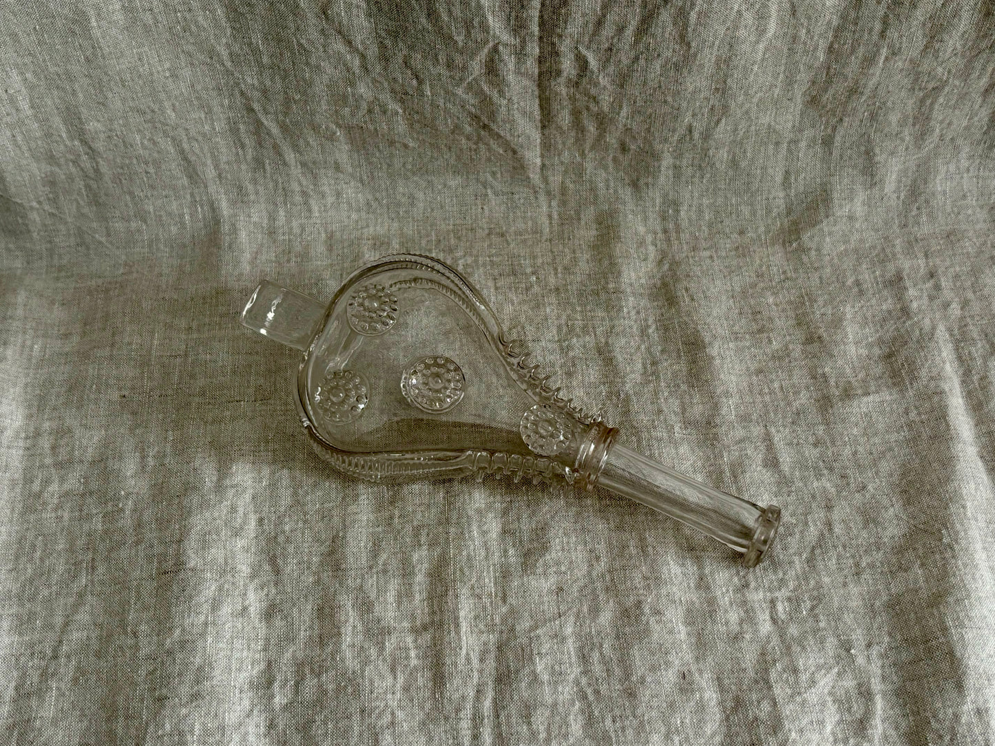 18th Century Hand Blown Glass Flask