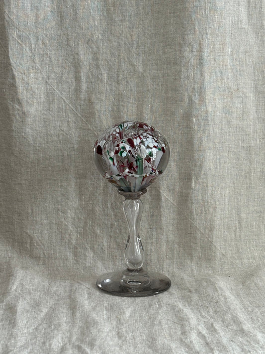 Hand Blown Sulphur Glass Wig Stand