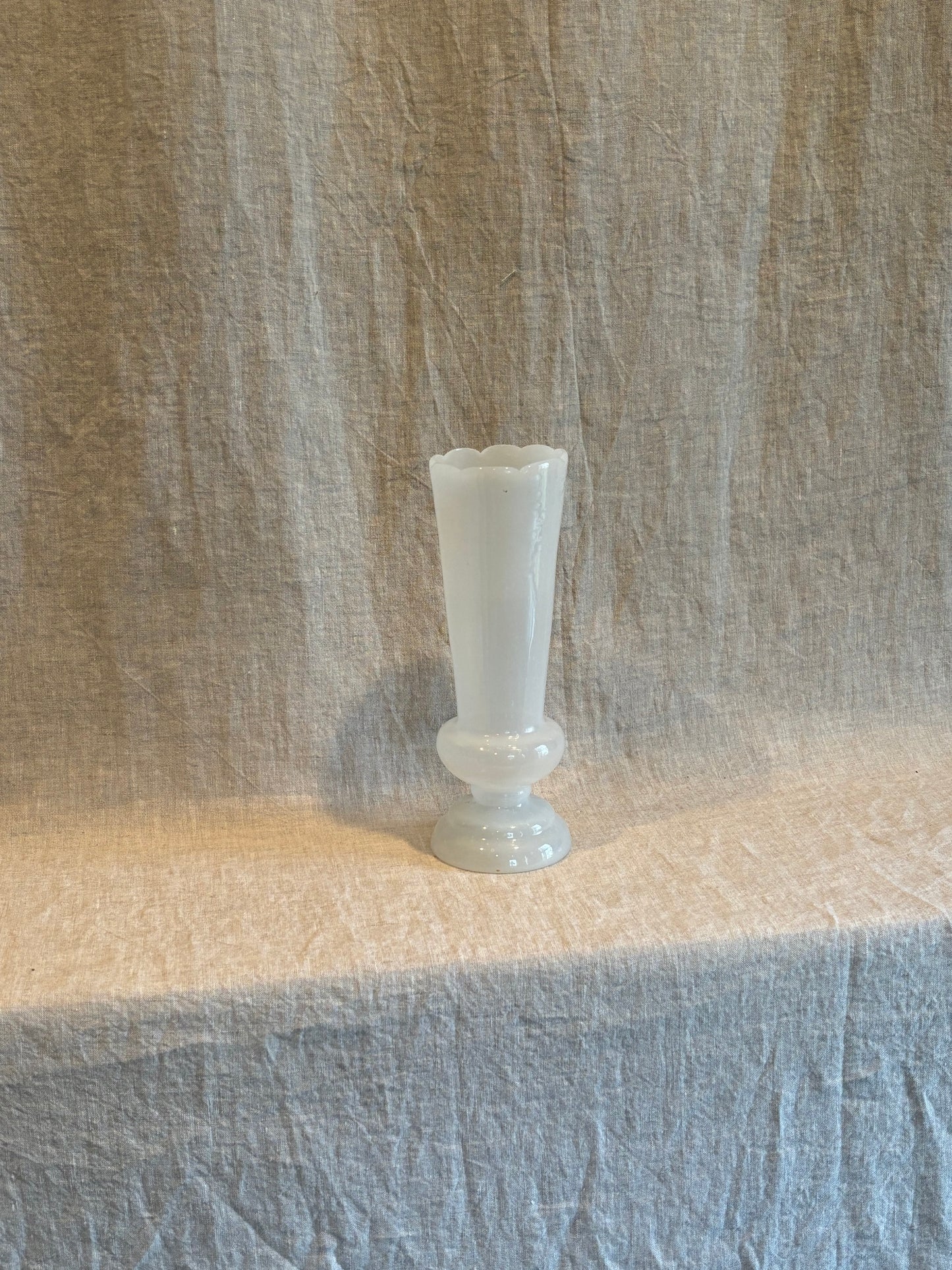 Unusual Dutch Milk Glass Bulb Forcer